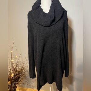 Barefoot Dreams CozyChic Ultra Lite Cowl Neck Hi-Low Tunic – Black – L